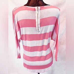 Striped Pink and White Women's Top